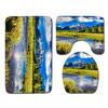 Landscape Bathroom Floor Mat Toilet Three-Piece Set