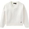 X Hailey Collaboration SS25 Versatile Comfortable Fashion Tennis Solid Color Knit Top Women Tops White A71W523401FWT