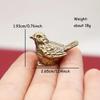 2pcs Small Brass Sparrow Ornaments, Bronze Sparrow Sculpture, Brass Bird Statue, Office Tea Set Table Home Decoration Ornaments