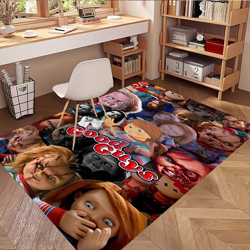 Bride of Chucky Print Rug, Washable Floor Carpet, For Entryway Dorm Laundry Room Office Study, Home Decor Birthday Christmas Gift