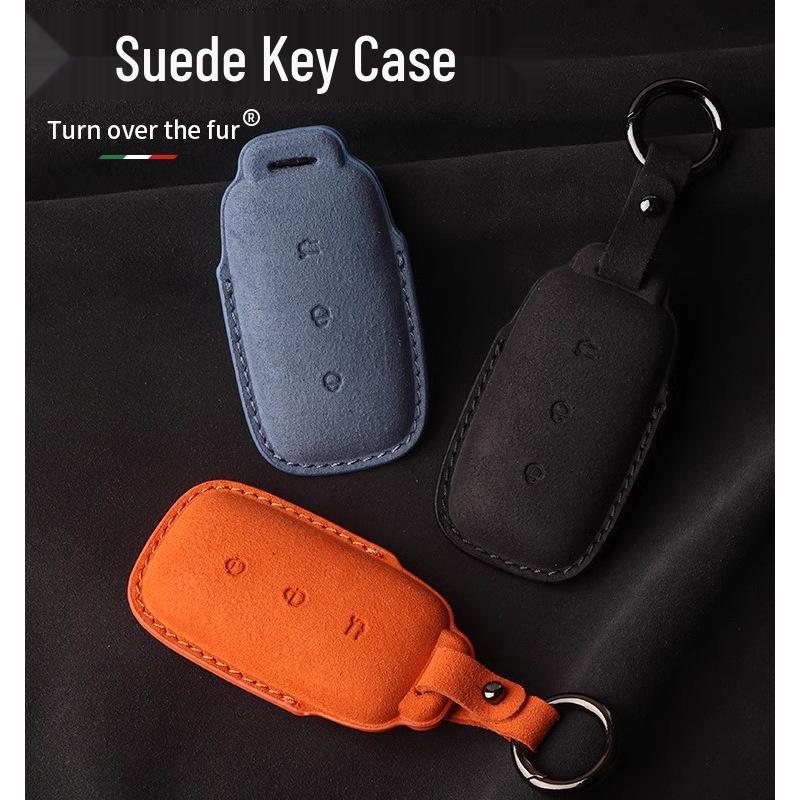 Prémiové semišové a kožené pouzdro na klíče Geely Galaxy L7 s přezkou pro muže a ženy