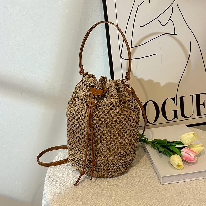 

Сумка-ведро ручной работы, однотонная, женская, через плечо, дышащая, сумка для мамы, сумка для отпуска, нишевый дизайн, который нравится женщинам