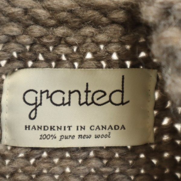 granted wool Long sleeve Cowichan jacket Gray knit Women Used