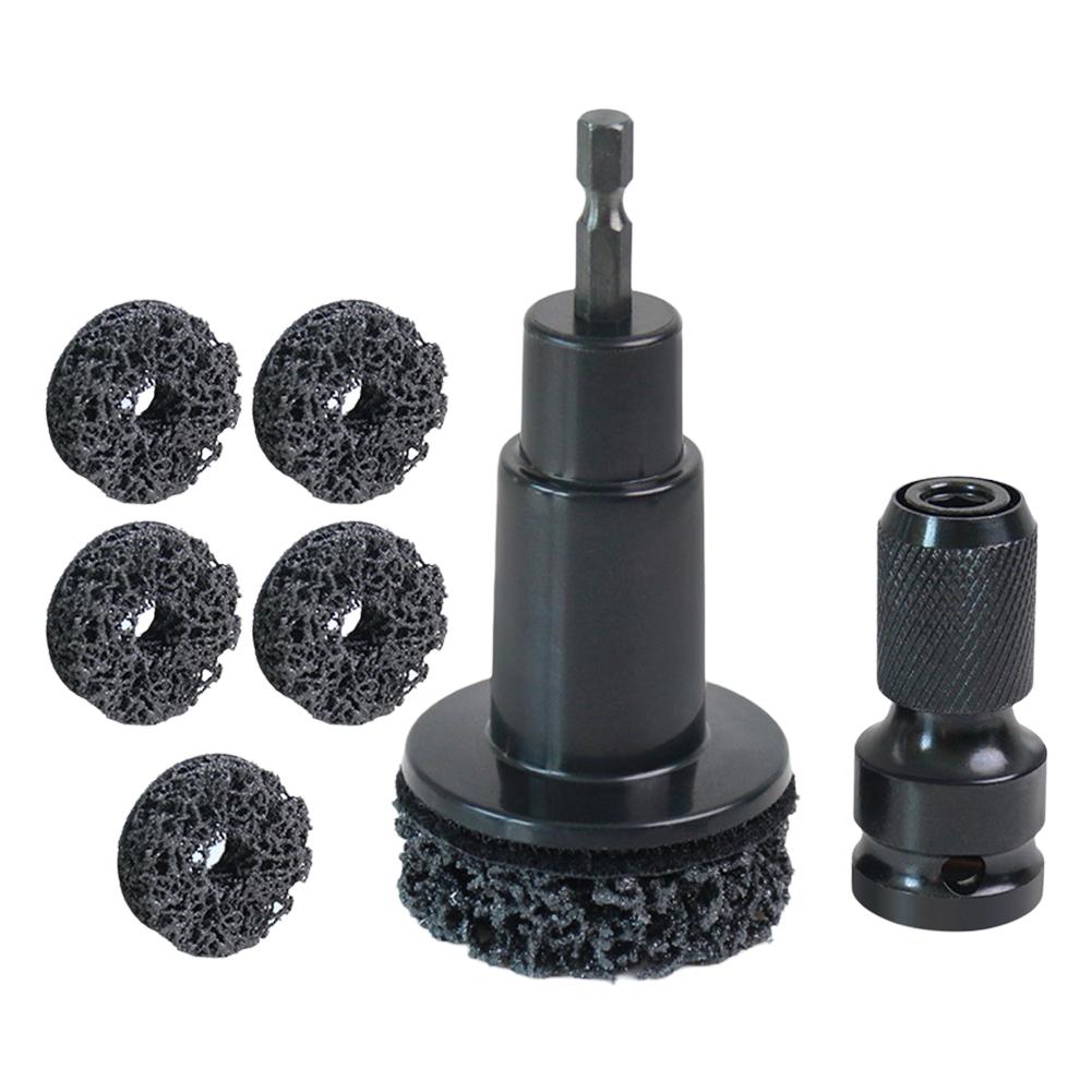 Wheel Hub Rust Removal Tool Set with Multiple Grinding Heads for Maintenance
