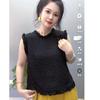 Fungus edge polka dot sleeveless shirt women's 1116 summer new foreign style age reduction small fashion sweet top trendy
