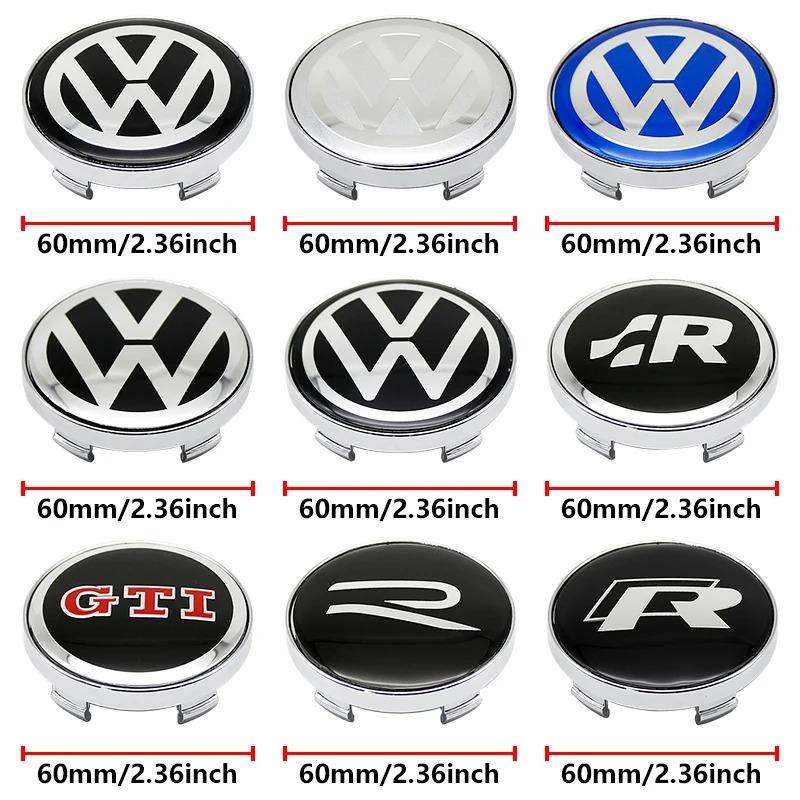 New 2026 4pcs 56mm Car Wheel Badge Center Sticker 60mm Wheel Hubcap Cover Accessorie For VW golf Passat R Rline GTI Polo CADDY Beetle zs0