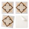 Pack of Vinyl Tiles with Printed Geometric Pattern In a Square 4x50x50 Cm