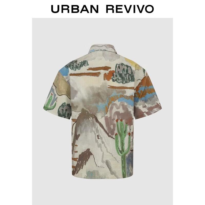 Men's Graffiti Print Short-Sleeve Casual Shirt