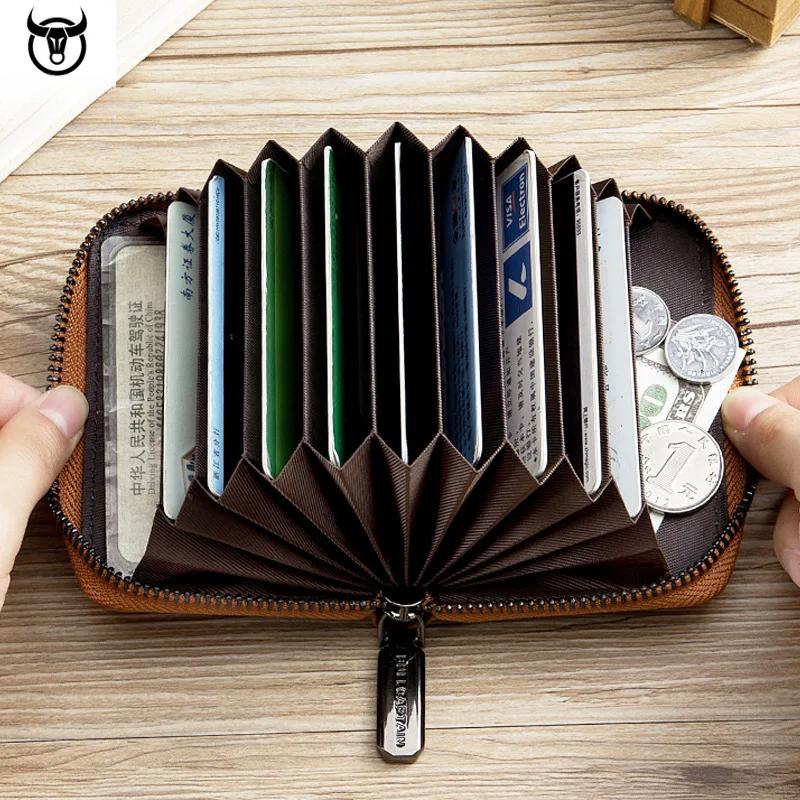 Men's Wallet Made of 100% Genuine Leather, Short, Multifunctional, Small Driver's License, Zero Wallet, Anti-theft and Anti Brushing