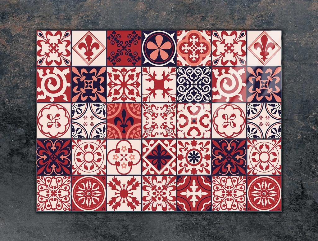 SZKLANA PŁYTA OCHRONNA NA KUCHENKĘ 70x52 MOZAIKA