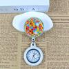 Shiny Cartoon Nurse & Doctor Badge Reel with Retractable PVC Pocket Watch Clip