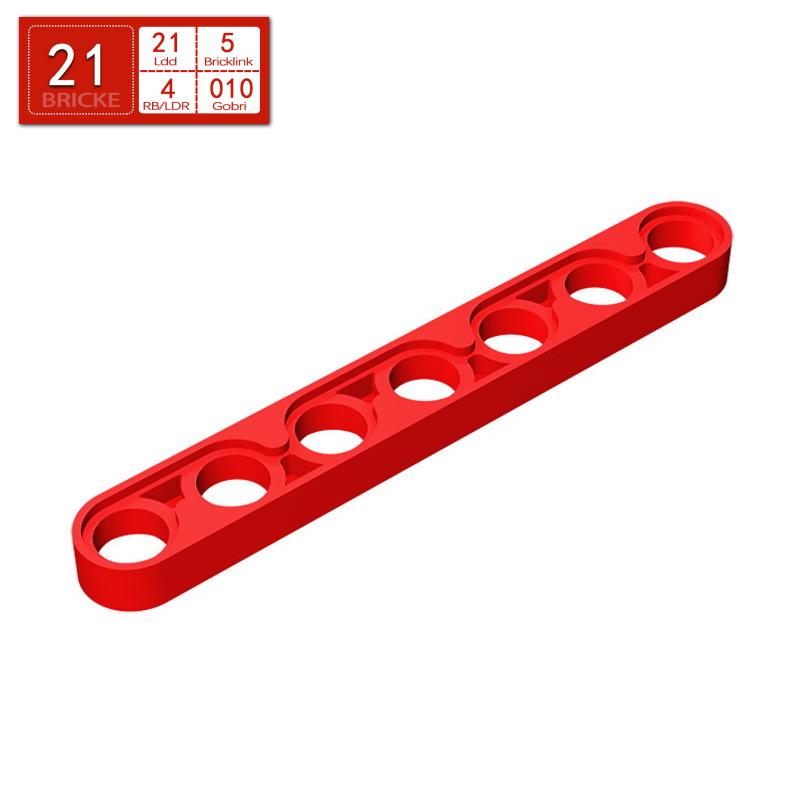 

BRICKE 1x7 Thin Brick with Hole (Compatible with Lego 32065) for MOC DIY Projects & Small Particle Building Blocks 67 pcs