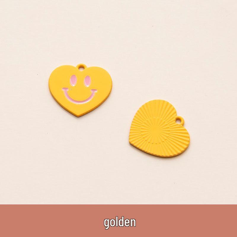 Alloy Heart & Smiley Face Pendant Necklace, Bracelet & Keychain Charm