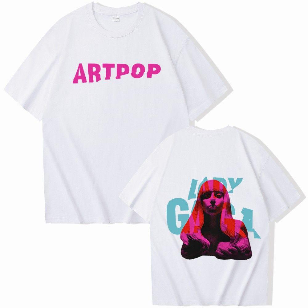 

2025 Lady Gaga ARTPOP 10th Anniversary Tshirt With The Same Print New Shortsleeved Womens Shortsleeved S
