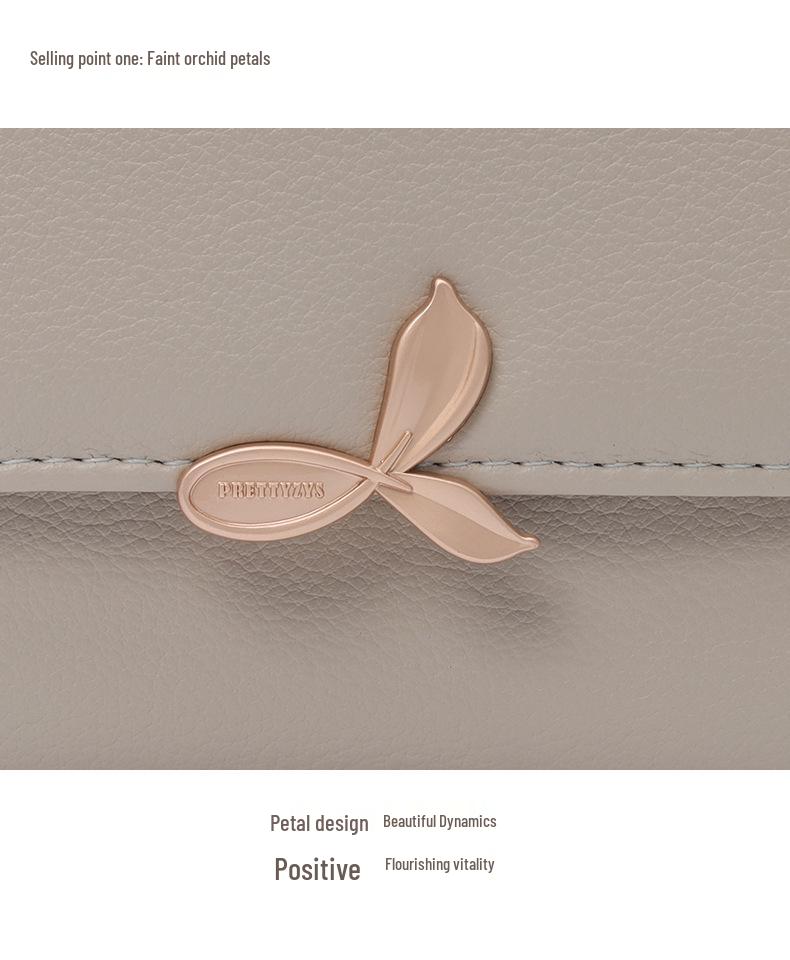 Women's 2025 Medium Wallet: Large Capacity Leaf Embroidery Flower Coin Purse & Card Holder Clutch