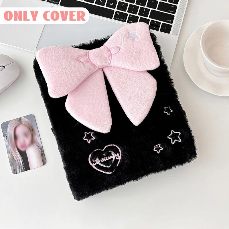 

Kawaii A6 Bow Kpop Photocard Binder Y2k Style Star Embroidery Photoc Album Korea Idol Cards Collect Book Plush Photo Card Holder