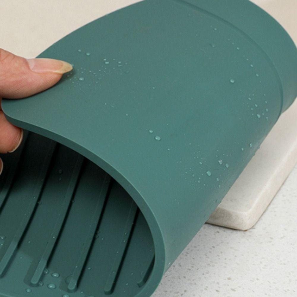 Water Ripples Mildew Proof Faucet Mat Water Catcher Mat Sink Splash Pad Countertop Protector