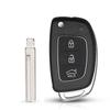 3 Button Folding Flip Remote Key Shell Car Key Case For Hyundai Solaris Ix35 Ix45 Series Auto Key Blanks Case Fob Uncut