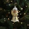 Shiny Gold Santa Claus Hanging Ornaments Snowman Merry Christmas Decor Xmas Tree Pendant  Kid Gift