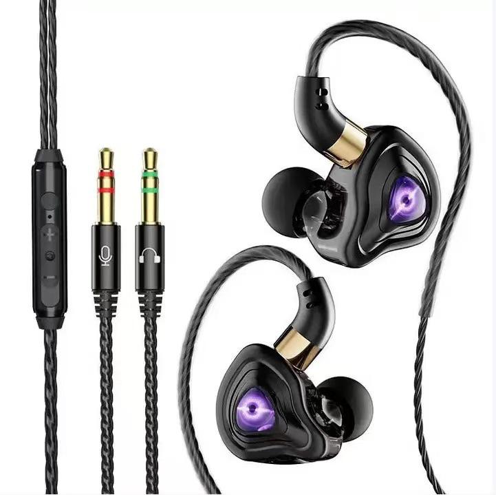 Wired USB In-Ear Gaming Headset with Dual Plug and Microphone