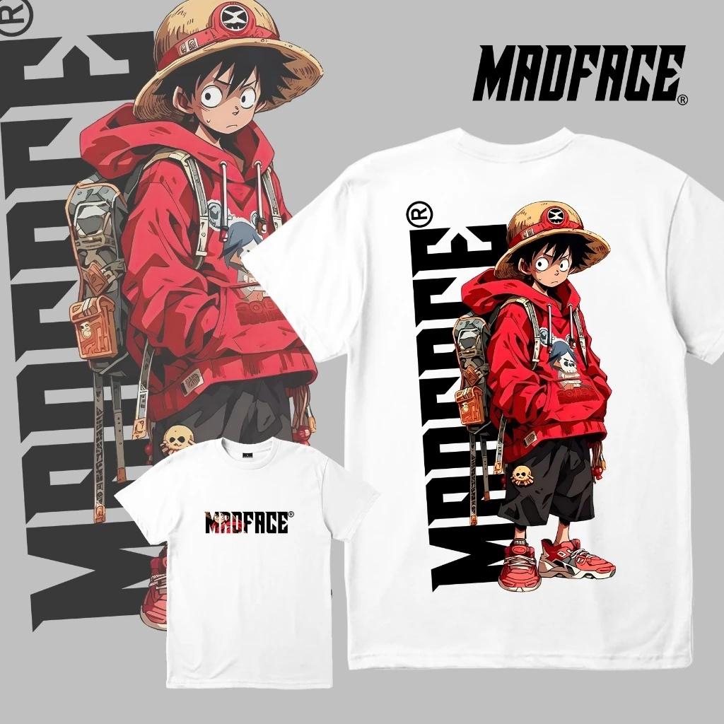 

One Piece Аниме 2026 Лето Новая мужская футболка 100% хлопок с рисунком Луффи унисекс свободная Harajuku короткий рукав круглая шея S
