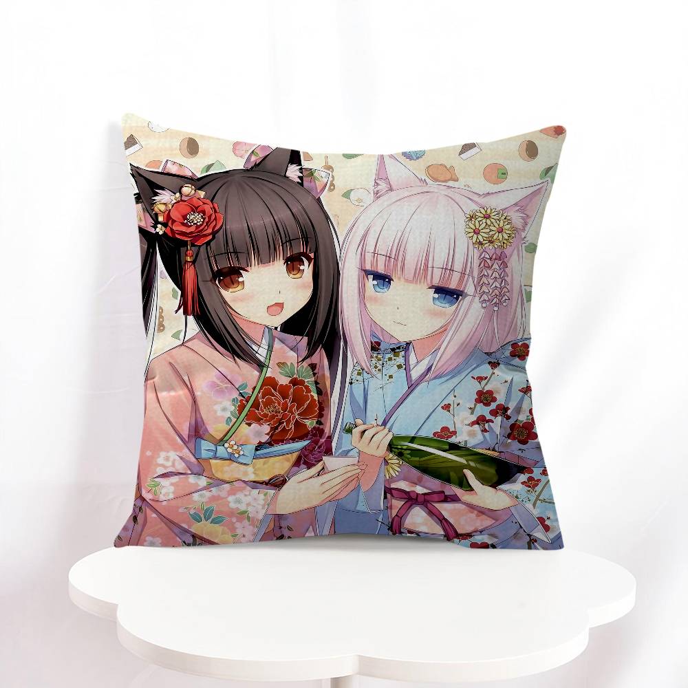 

N-NekoparaS Pillow Cover Design Cushion Cover Decor Holiday Decorati 16x16Inch