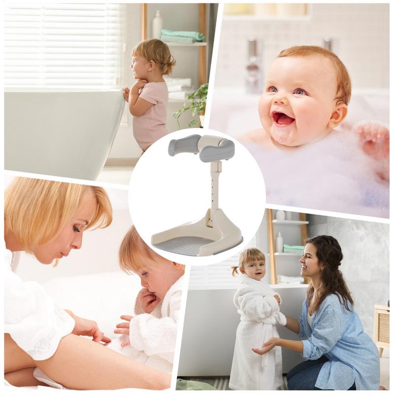 2025 Tragbare rutschfeste Baby-Badewannen-Racks Duschhelfer Griff Länge verstellbar Steht von selbst Für stehende Kleinkinder Dusche