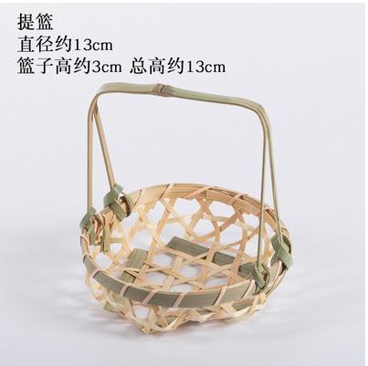 Handmade Bamboo Woven Products Bamboo Screen Bamboo Basket Storage Basket Fruit Dish Dim Sum Tray Farm Woven Round Dustpan
