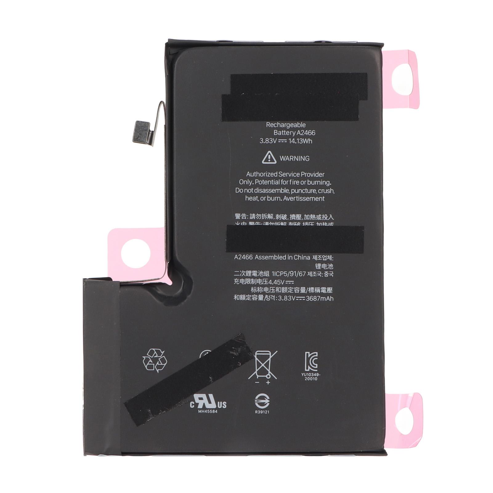 

Аккумулятор для iPhone 12 Pro Max 14.13Wh 3687mAh Высокоемкостный аккумулятор для замены A2410 A2411