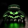 Luminous Ghost Shark Clips Halloween Hair Claw Clips, Pumpkin Pattern Acrylic Anti-slip Statement for Women Glow in The Dark Grippers Girls