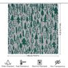 Cozy Christmas Trees Shower Curtain Green White Patterned Fabric Decorative Waterproof Bath Liner For Home Bathroom Size: 72 X 8