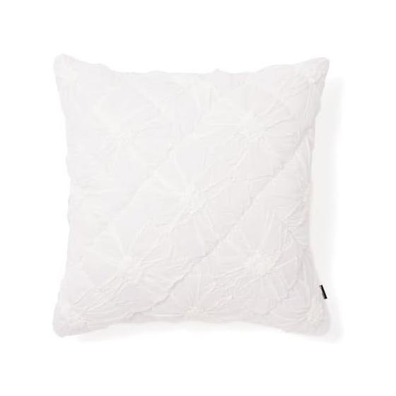 Francfranc Smocking Flower Cushion Cover 45cm x 45cm White (A-047)