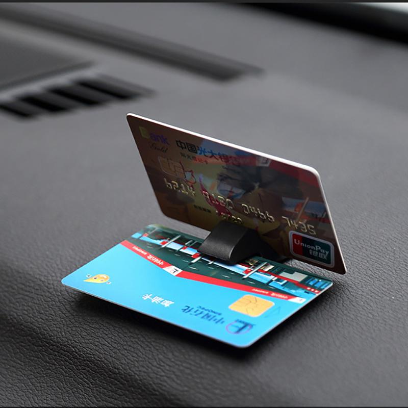 Grampo de cartão de carro multifuncional, suporte fixo para cartão de estacionamento, acessórios para automóveis, suporte temporário para cartão de estacionamento, interior do carro
