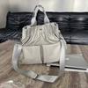 Korean Style Water Bucket Tote Bag Large Capacity Nylon Shoulder Crossbody With Dual Exterior Pockets Women
