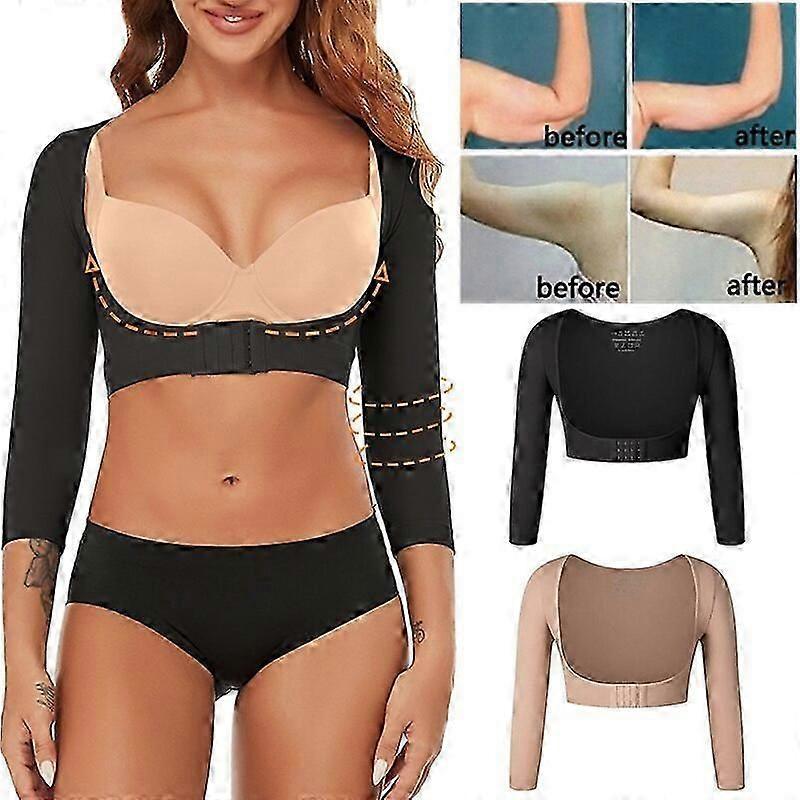 Upper Arm Shapers Compression Long Sleeves Women Arm Shapewear Humpback Posture Corrector Shoulder Breast Support Push Up TopsBack & Lumbar Support Cu