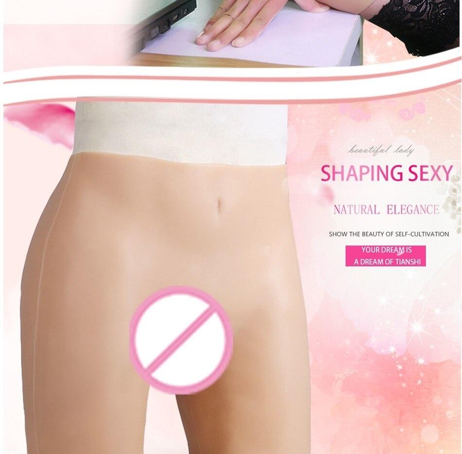 Culotte Rehausseur De Hanches Silicone – Faux Vagin, Pour Travesti/transgenre, Taille Unique Beige – Marque GOSHIMER, Neuve Avec étiquettes