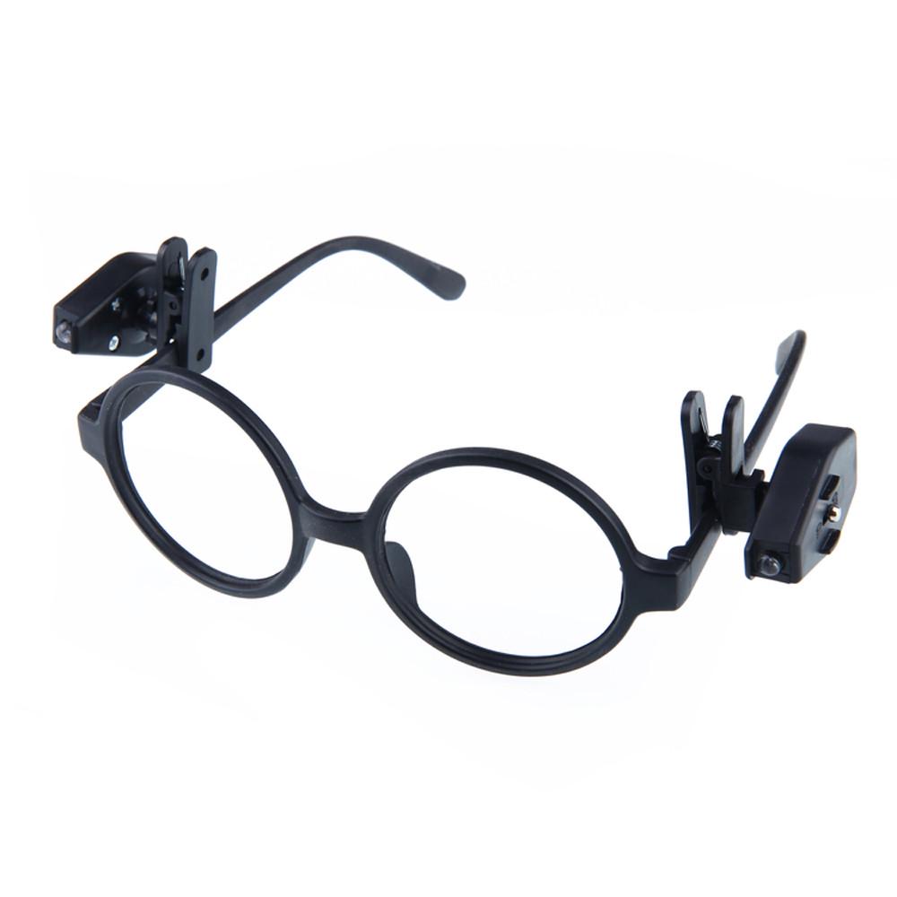 Ramidos 2PC Portable Clip On Eye Glasses Light Magnifier Reading LED Magnifying Glass