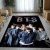 Modny B-BTS Gwiazda Kpopu Dywanik Nieślizgający do Salonu Miękki Dywan do Sypialni Pokoju Dziecięcego Kanapy, Dekoracja Domu Wycieraczka Prezent