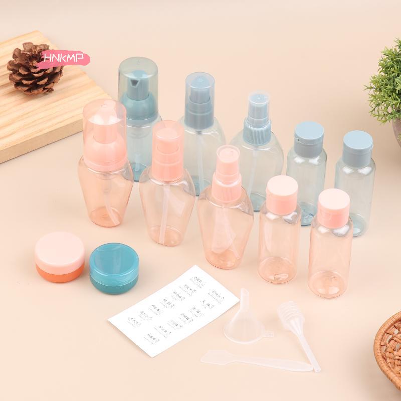 10Pcs Leak Proof Travel Bottles Set Clear Portable Cosmetic Containers Flight Size for Lotion Shampoo Toiletry Kit