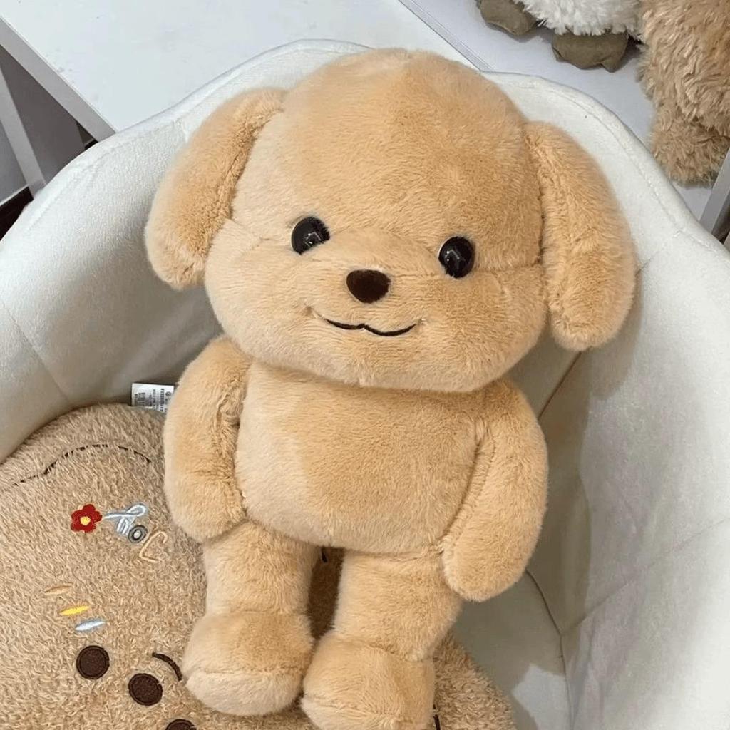 Senbei Poodle Plush Toy - Cute Dog Doll for Girl's Birthday Gift