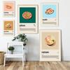 Manga Style Cartoon Food Kitchens Accessories Poster Sushi Pizza Tacos Ramen Foods Wall Art Pictures Canvas Painting Home Decor