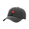 European and American New Maple Leaf Washed Retro Baseball Caps, Men's and Women's Trend Curved Brim Hats, Outdoor Travel Sunscreen Visors