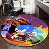 1 stuks Sonic the Hedgehog Rond Tapijt - Anime Design Stoelmat voor Kantoor, Huisdecoratie, Woonkamer