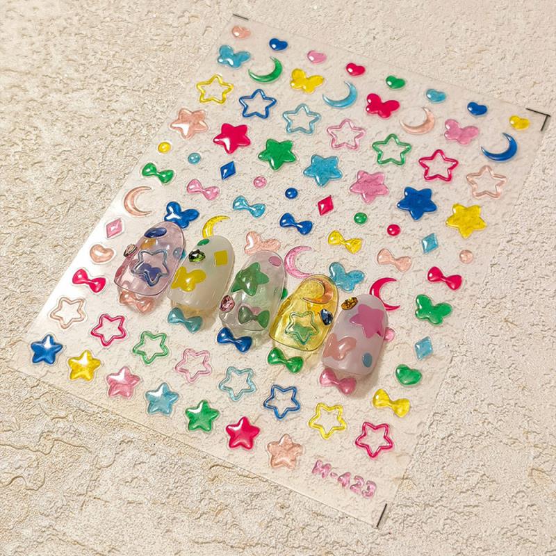 1pc Ocean Nail Art Stickers 5D Summer Starfish Seashell Nail Decals Decoration Y2K Embossed Nail Art Supplies Manicure Slider