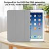 Case for iPad 10th Generation 10.9 Inch 2025 Auto Sleep/Wake Protective Smart Cover with Soft Silicone Back with Stand
