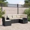 VidaXL Garden Lounge Set with Cushions 5 Pcs, Patio Sofas, Patio Furniture Set, Outdoor Furniture, Black 3252503