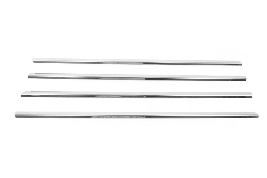 Lower Glass Moldings (stainless Steel) Hatchback, OmsaLine - Italian Stainless Steel for Chevrolet Aveo T300 2011-2020