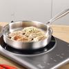 316L Stainless Steel Frying Pan Non-Stick Uncoated Cooking Pot  for Gas Stove Induction Cooker
