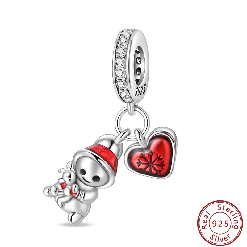 

100% Медь Снеговик Пингвин Камин Теплая Зимняя Серия Шармы Бусины 3 мм DIY Изготовление Изысканных Ювелирных Изделий