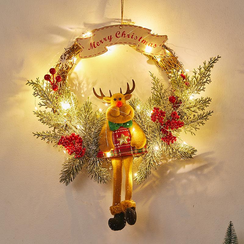 Christmas Door Wreath & Holiday Ornament for Festive Decor